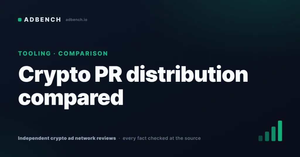 Crypto PR distribution compared: Mintfunnel, Cointraffic, CoinAdMedia
