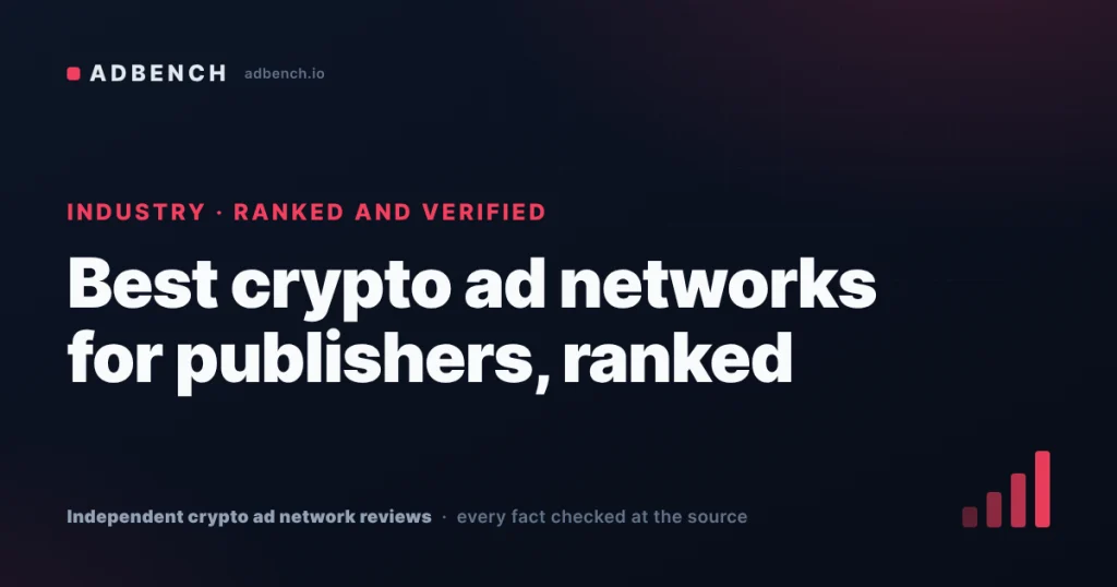 Best crypto ad networks for publishers in 2026, ranked