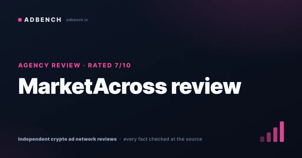MarketAcross review: the agency behind Chainwire, twelve years in, no price list