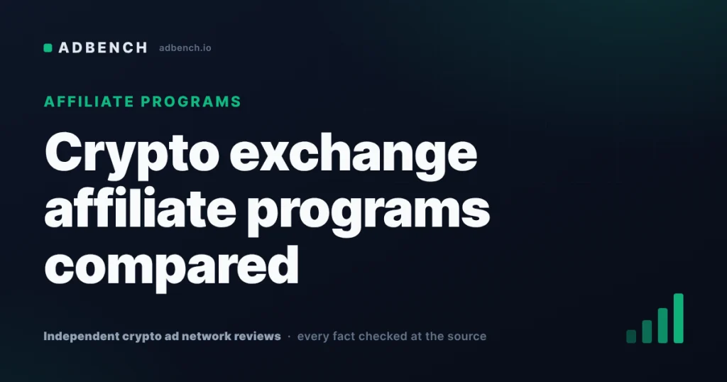 Crypto exchange affiliate programs compared (2026): rates, cookies, payouts