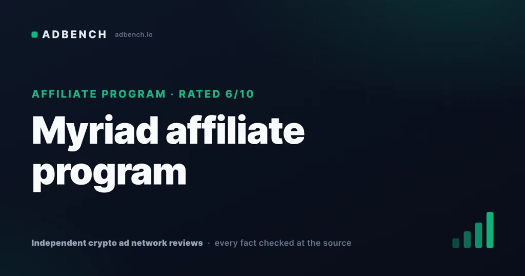 Myriad affiliate program review: at most 1% of referred buys, $500 minimum payout