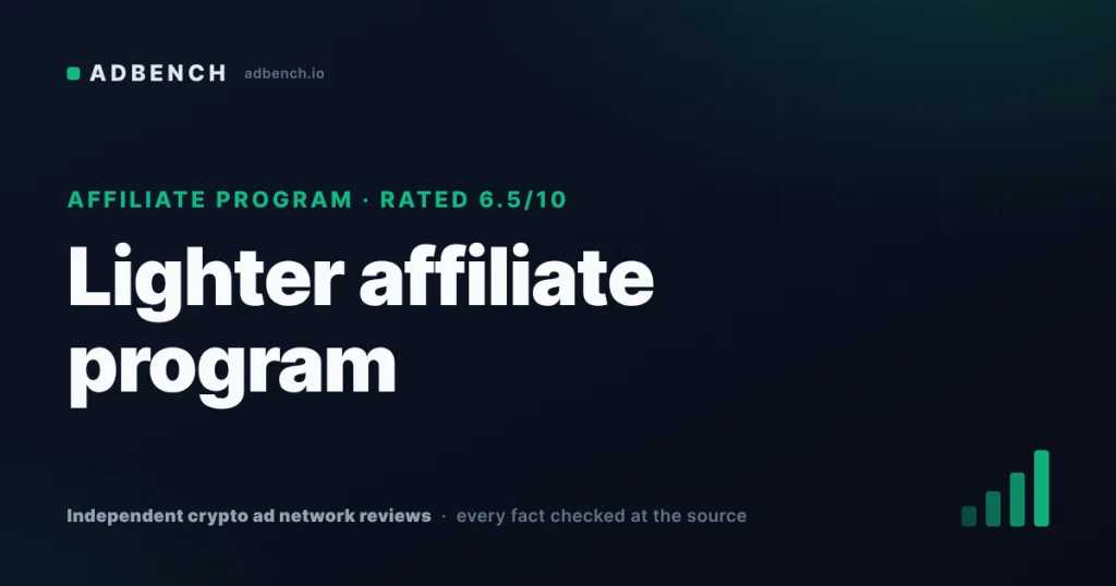 Lighter affiliate program review: builders set their own fee up to 10 bps, referrers get 10–30% of a 0.028% one
