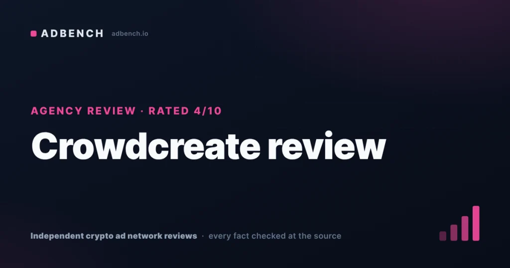 Crowdcreate review: the $250 million claim, the 3.8 on Clutch and the no-refund terms