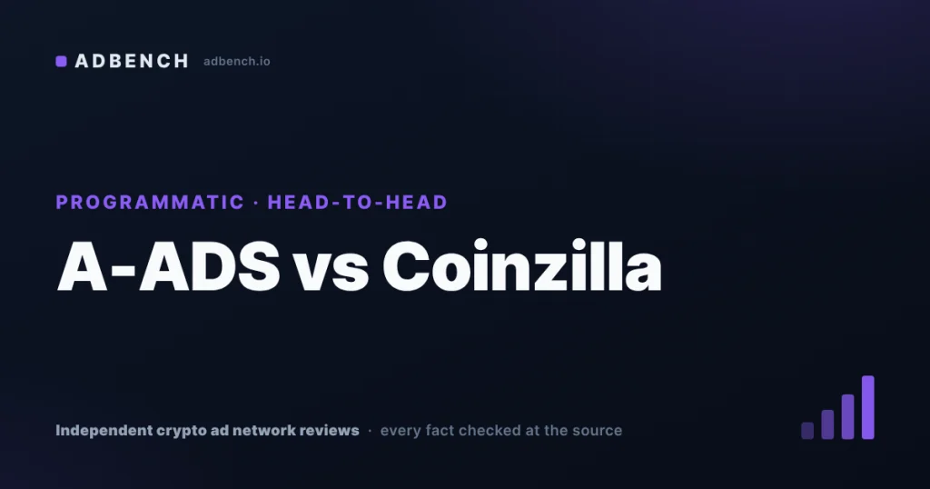 A-ADS vs Coinzilla: Anonymous Reach or Vetted Premium Inventory