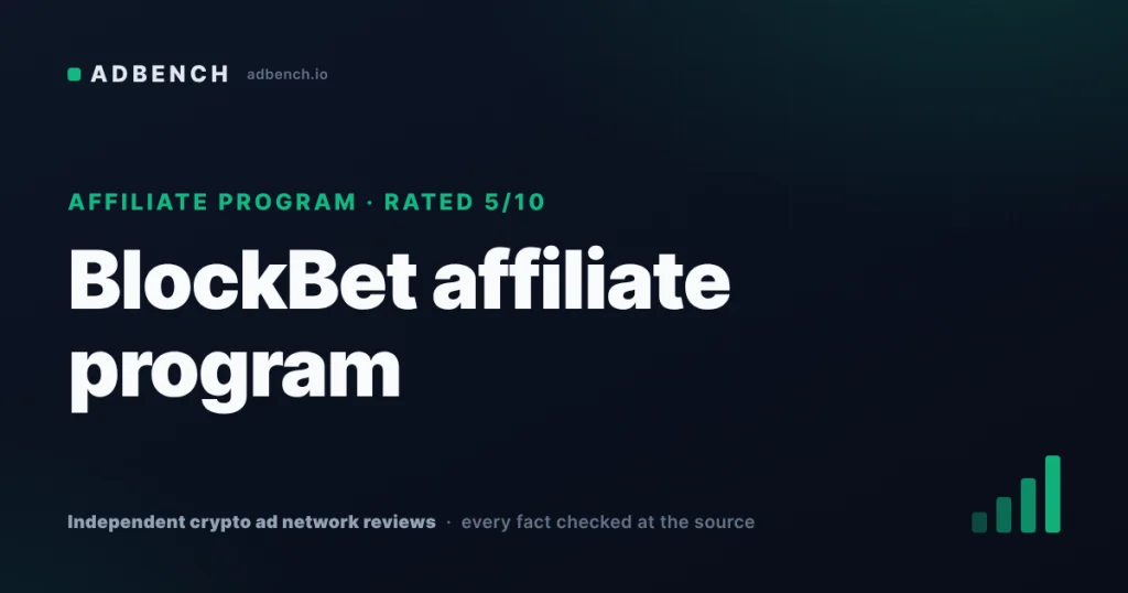BlockBet affiliate program review: 10% of house edge in USDC, and a partner portal that has vanished